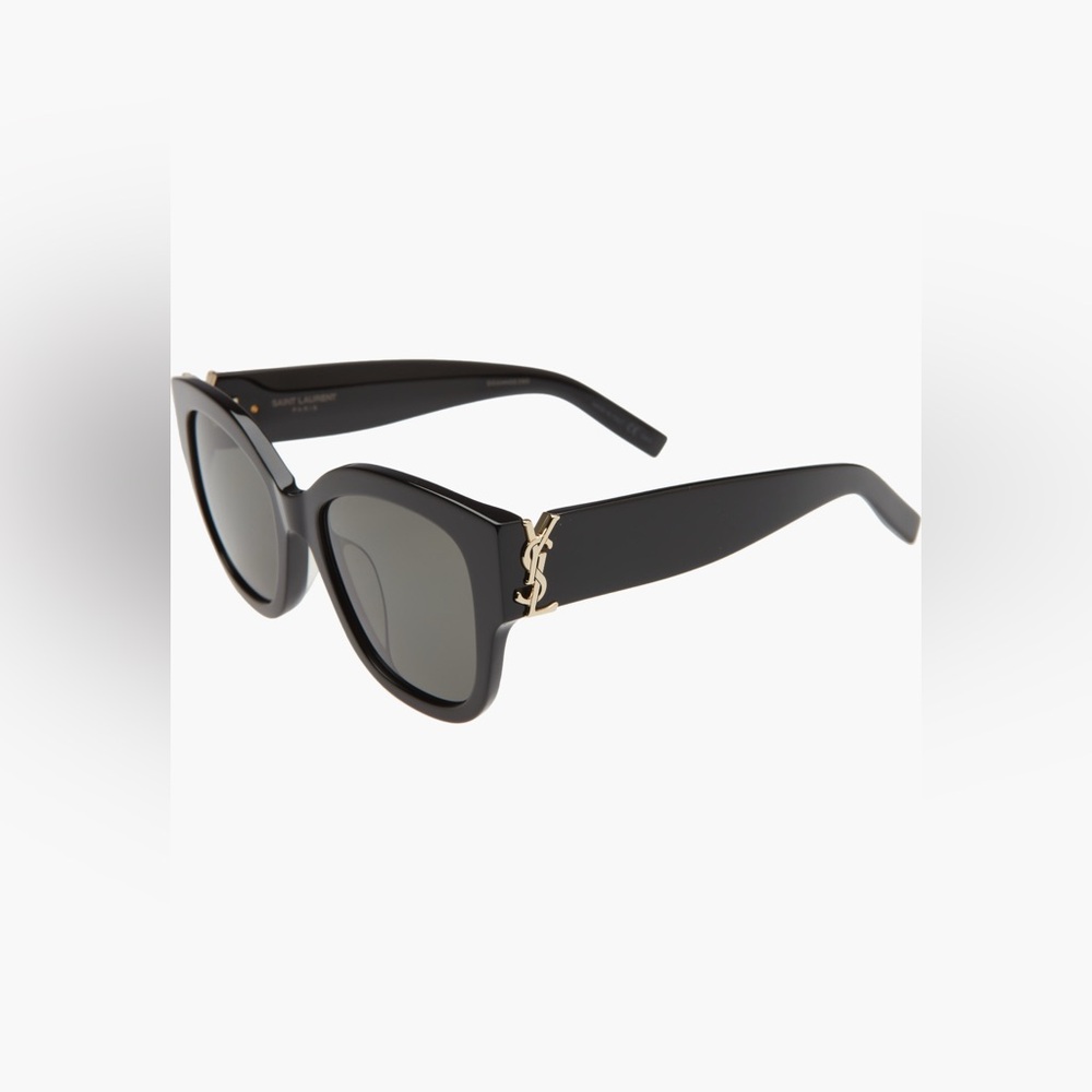 SAINT LAURENT 56mm Cat Eye Sunglasses, BRAND NEW, Black, $580 - Picture 2 of 10